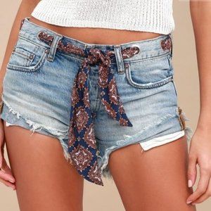 Free People Sashed Denim Shorts